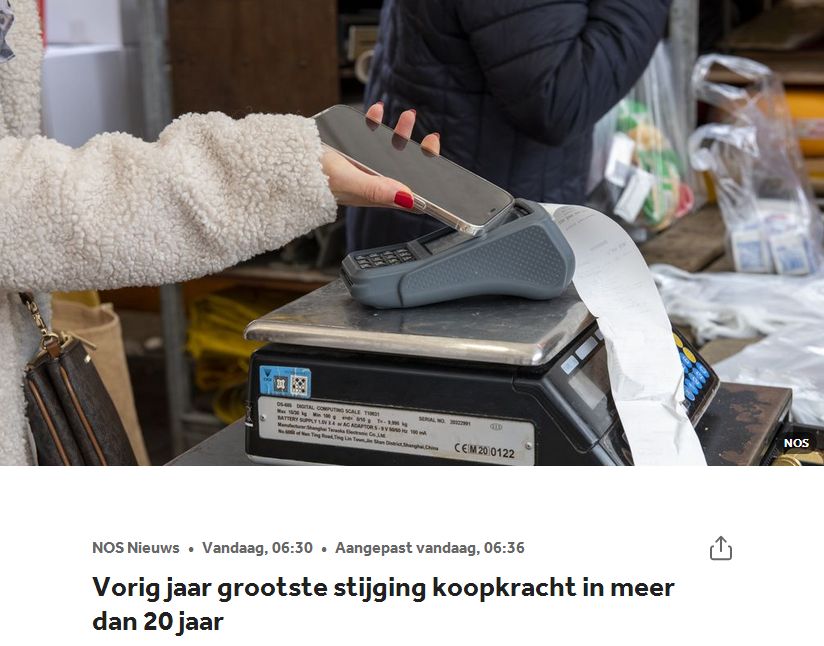 Grootste stijging in koopkracht in meer dan 20 jaar